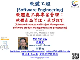 Software Engineering and Project Management Course Syllabus Fall 2021