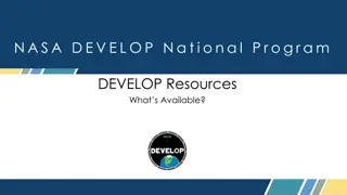 NASA DEVELOP National Program Resources Overview