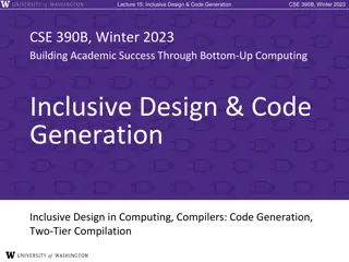 Inclusive Design & Code Generation