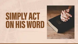 Demonstrating Faith through Action: Insights from Scripture