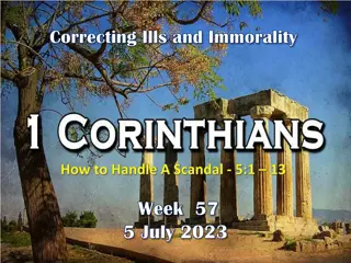 Handling Scandal and Immorality in the Church