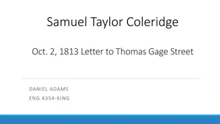 Samuel Taylor Coleridge - Politics, Poetry, and Connections