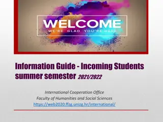 University Guide for Incoming Students - Summer Semester 2021/2022