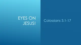 Set Your Hearts on Things Above: Colossians 3:1-17 Reflection