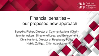 Proposed New Approach to Financial Penalties - Key Decisions & Impact
