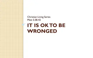 Biblical Teachings on Non-Resistance