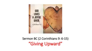 Call to Generosity in 2 Corinthians