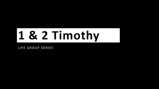 Timothy: Instructions on Love, Prayer, and Worship