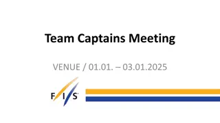 Team Captains Meeting Agenda and Introductions