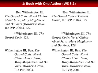Books on Various Biblical Topics
