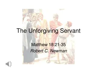 Forgiveness According to Matthew 18:21-35