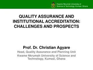 Challenges and Prospects of Quality Assurance in Higher Education