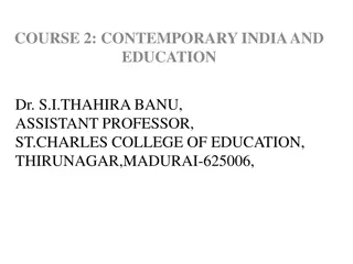 Contemporary India and Education: Social Diversity Levels and Causes