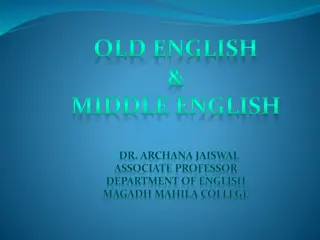 Old English and Middle English: Evolution and Characteristics