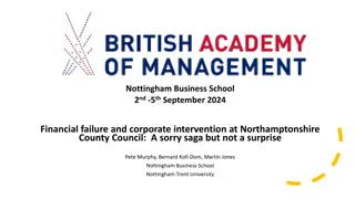 Financial Failure and Corporate Intervention at Northamptonshire County Council: A Case Study