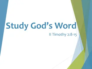 Biblical Study: Attitudes and Commands for Deep Understanding