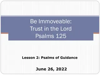 Guidance in Psalms 125: Trust in the Lord for Stability and Protection