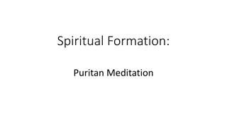 Puritan Meditation: Understanding the Spiritual Disciplines
