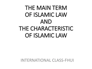 Main Terms of Islamic Law and Its Characteristics