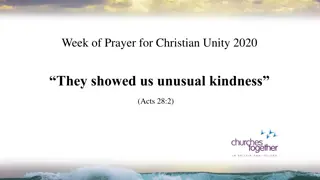 Week of Prayer for Christian Unity 2020 Highlights