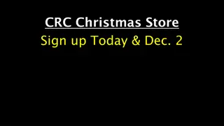 CRC Christmas Store Sign Up Today & Dec 2: Inspirational Messages and Images