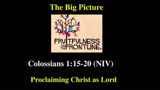 Proclaiming Christ as Lord in Colossians