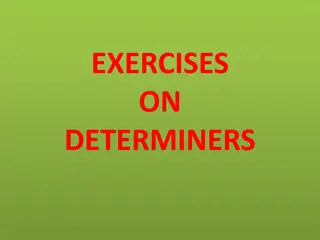 Exercises and Editing Tasks on Determiners for English Practice