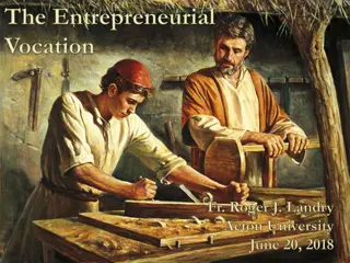 The Entrepreneurial Vocation and Holiness