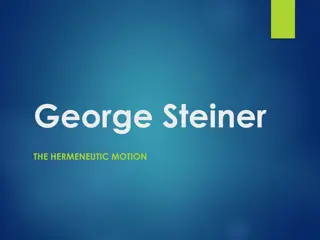 George Steiner's Hermeneutic Motion and Translation Process