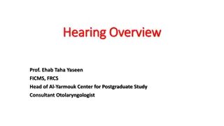 Hearing Loss and Auditory System Function