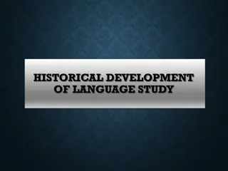 Historical Development of Language Study
