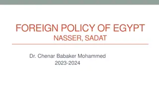 Egyptian Foreign Policy Evolution: Nasser to Sadat Era