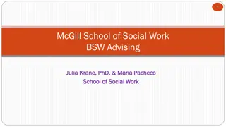 McGill School of Social Work BSW Program Overview