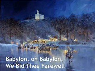 Choose Between Babylon and Zion: An Exploration of Enmity and Peace