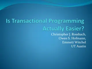 Exploring Transactional Memory vs. Locks in Parallel Programming Tools