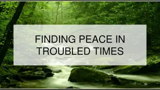 Finding Peace in Troubled Times with Jesus