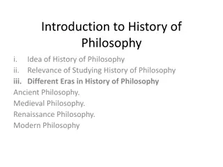 Introduction to History of Philosophy