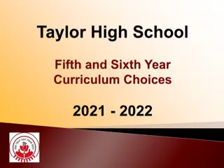 Senior Subjects Options and Programs Overview
