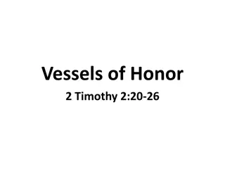 Vessels of Honor in 2 Timothy 2:20-26
