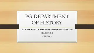 Exploring Kerala's Journey Towards Modernity 1766-1889