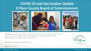 El Paso County COVID-19 and Vaccination Update May 2021