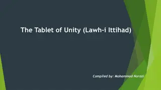 The Tablet of Unity by Bahá'u'lláh