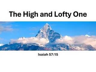 Reflecting on the High and Lofty One in Isaiah