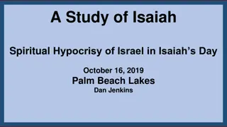 Spiritual Hypocrisy in Isaiah's Day: Study of Israel's Ungodliness