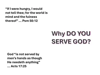 Serving God with Gladness: Exploring Faith and Prayer