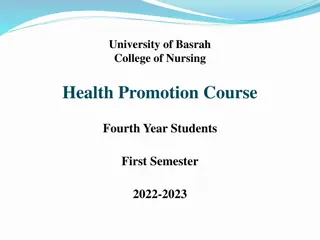 Domains of Nursing Practice in Health Promotion: Fundamental Concepts and Roles of Nurses