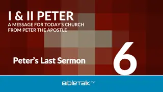 Peter's Last Sermon: A Message for Today's Church