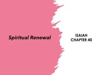 Spiritual Renewal in Isaiah Chapter 40 - Overcoming Cultural Christianity