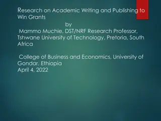 Academic Writing for Winning Grants: Principles and Impact