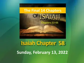 Message of Isaiah 58 for Personal Transformation